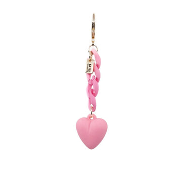 Heart on Chain Bag Charm